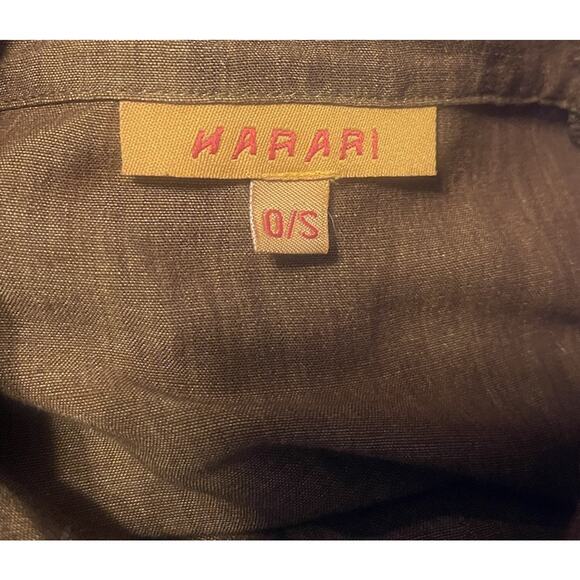 Harari Women's One Size Linen Lagenlook Tunic Artsy Boxy Button Down Shirt EUC - Picture 3 of 4